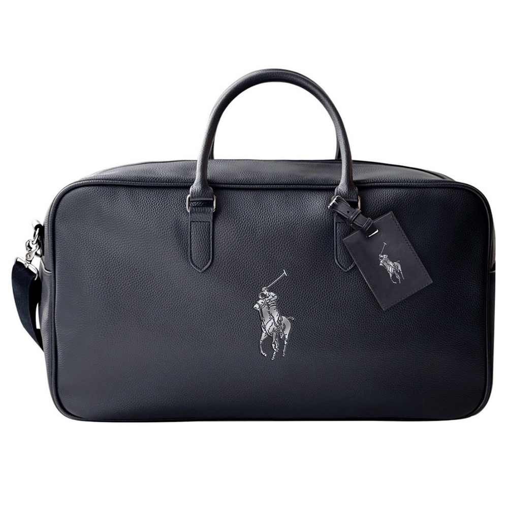 {Polo by Ralph Lauren Fragrance} The Ralph Lauren Faux Leather Black Duffel Bag